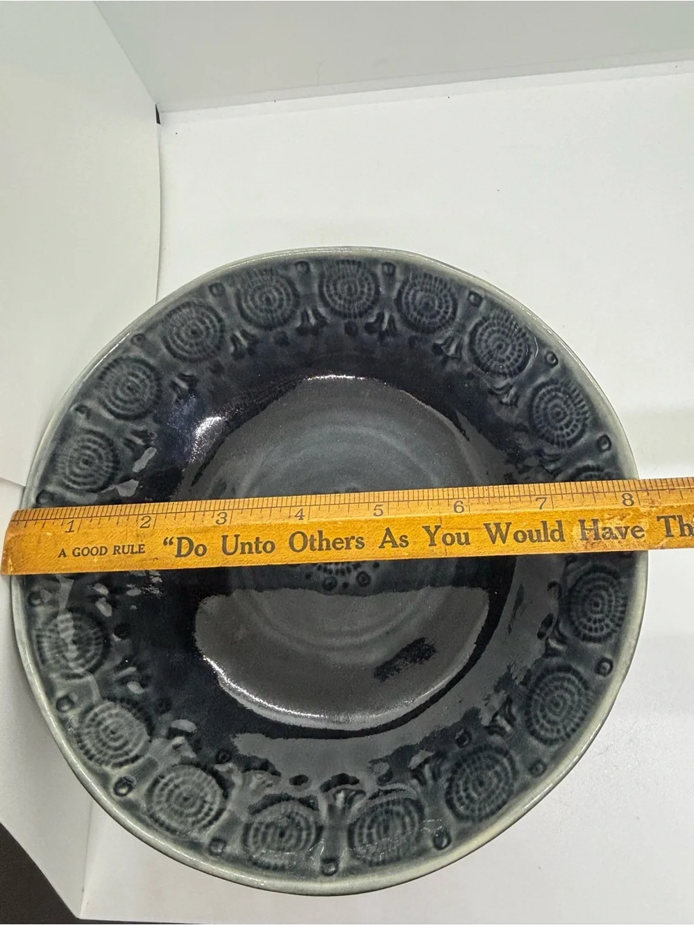 Anthropologie Old HavanaGlazed Stoneware Pasta/Soup Bowl - Slate Gray (Set of 4)
